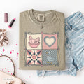 Pink Chicken/Blue Goose Squares