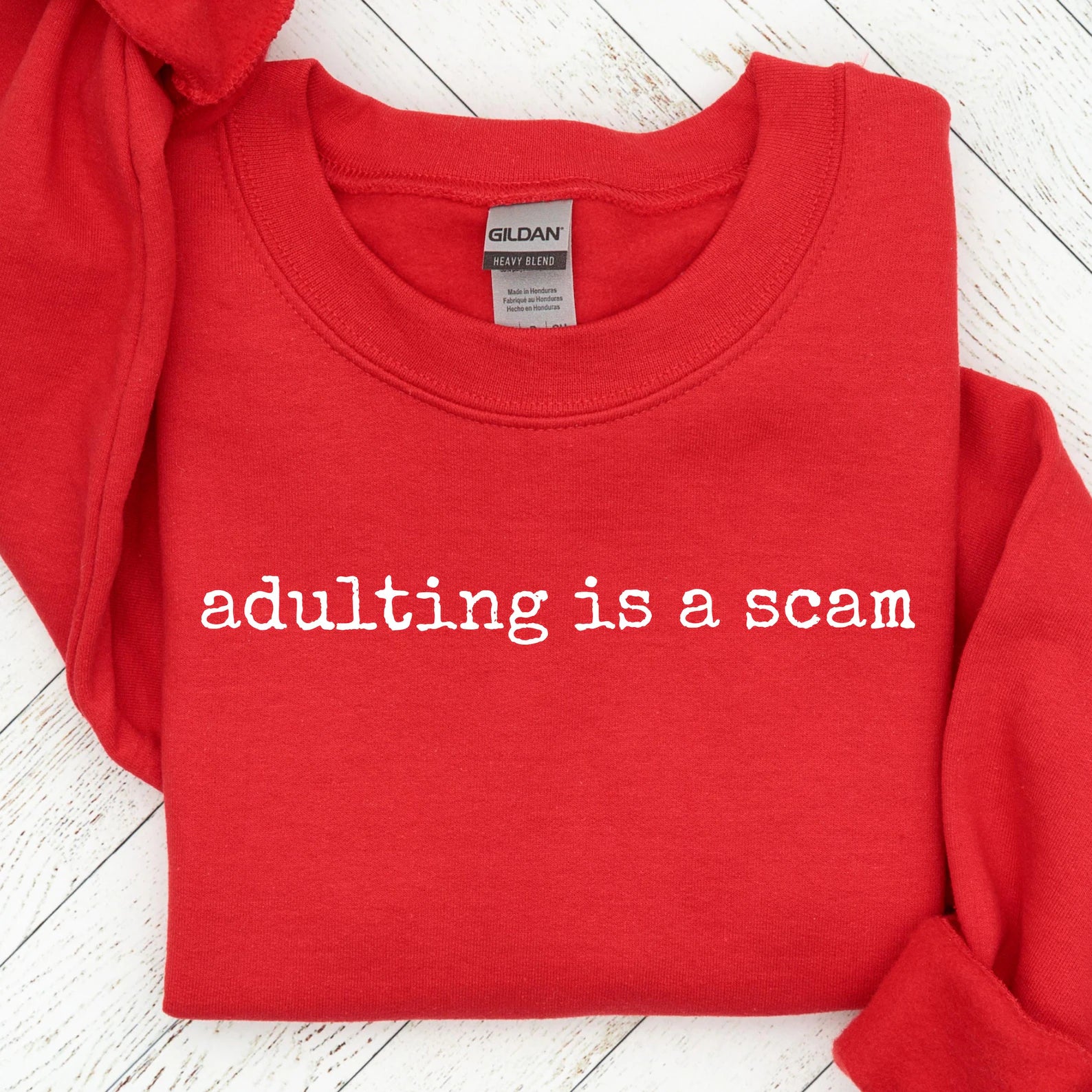 adulting is a scam - simple typewrite font